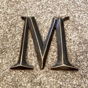 Hobby lobby bronze colored letter “M”